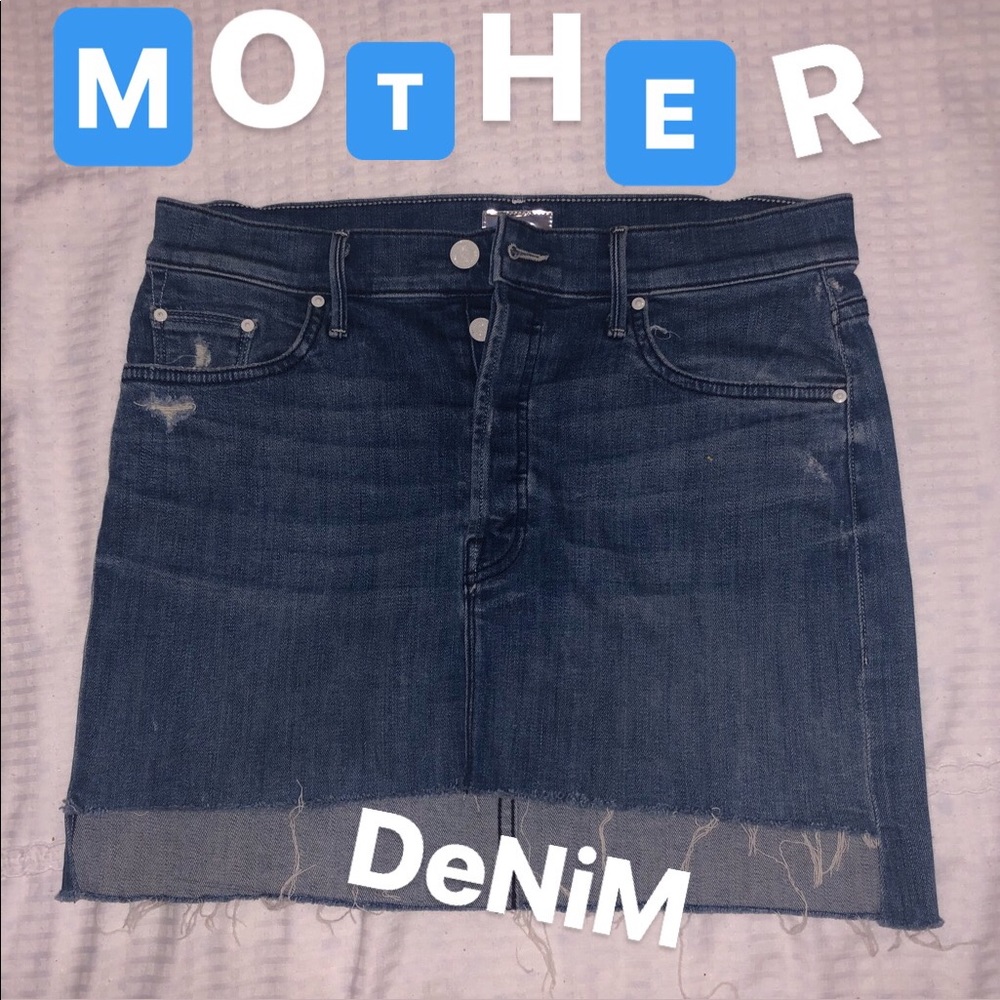 Denim mini skirt